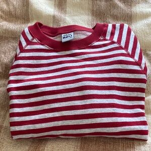 Striped Red and White Sweatshirt